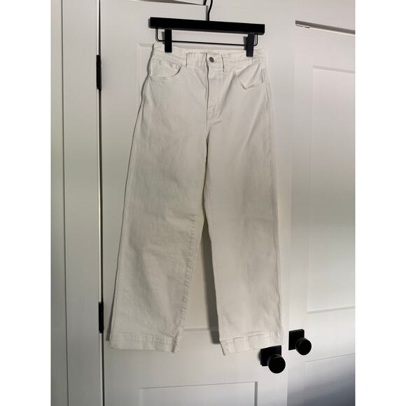 $128 Madewell Perfect Vintage Wide Leg Crop Jean - White - 25 - Picture 4 of 10